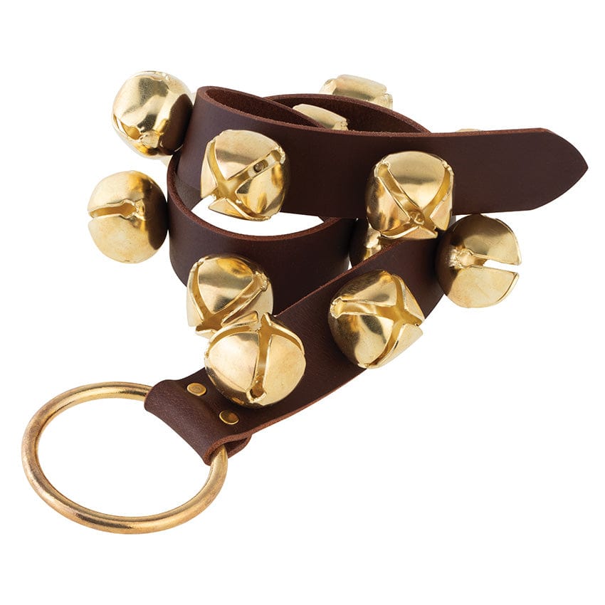 Gift Box Sleigh Bell Leather Door Hanger