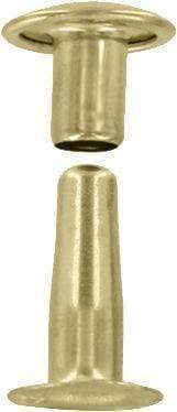 6.5mm Brass, Single Cap Jiffy Rivets, 100ct, #NB206S-SB