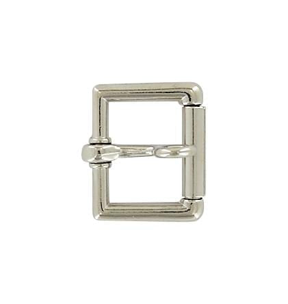 Heel Bar Strap Roller Buckle in Nickel