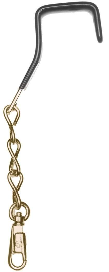 Ohio Travel Bag Garment Bag Hook with Rubber Tip, 9 inch, Brass Finish, Steel, L-1777-BP