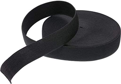 Ohio Travel Bag-Strapping-1 Black, Lt Weight Elastic, Polyester,  #EL-1036-BLK-$0.55