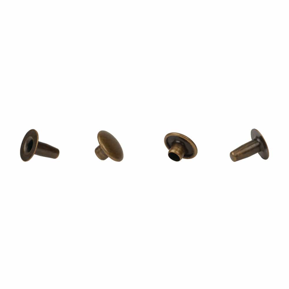 Ohio Travel Bag Fasteners 10mm Antique Brass, Single Cap Jiffy Rivets® - NB510S-ANTB NB510S-ANTB