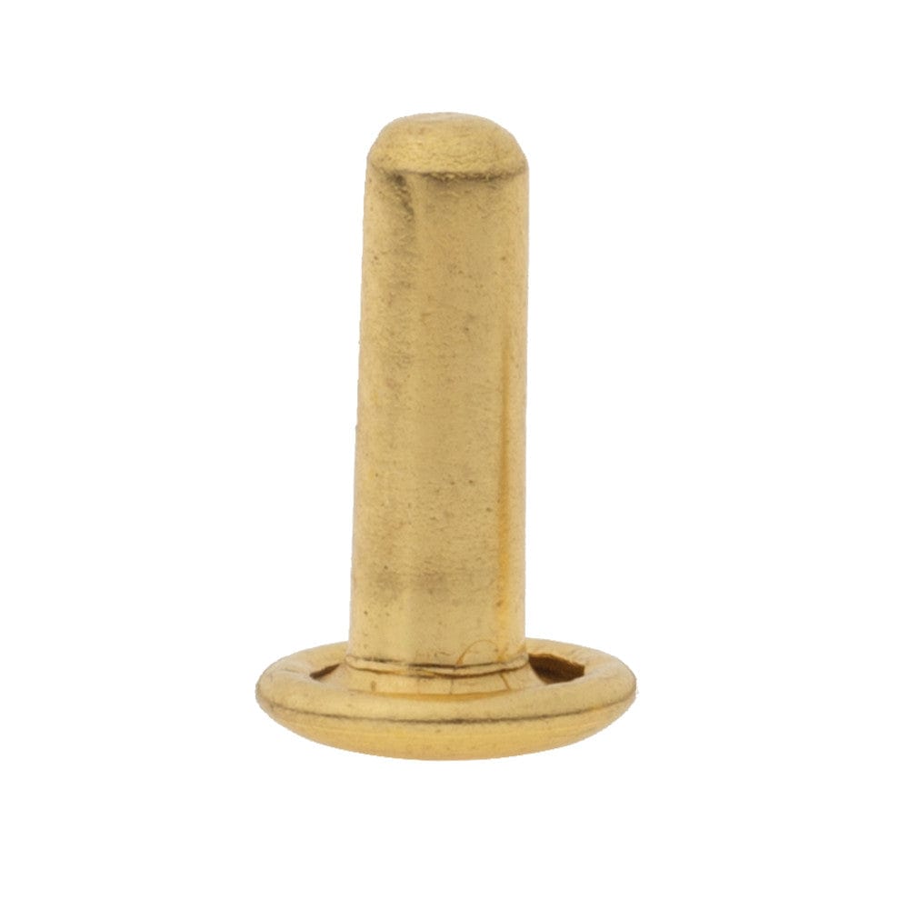 11mm Solid Brass, Small Double Cap Jiffy Rivets - NB311D-SB