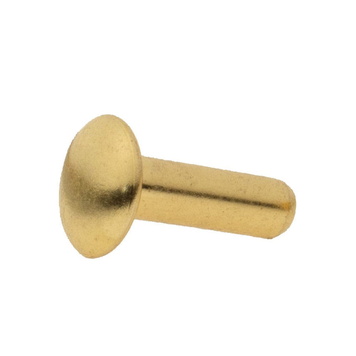 11mm Solid Brass, Small Double Cap Jiffy Rivets - NB311D-SB
