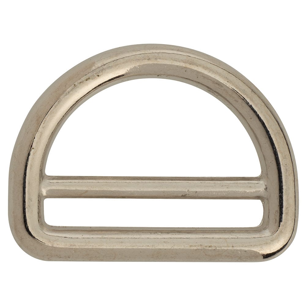 Ohio Travel Bag Rings & Slides 1" Nickel Plated, Cast Double Loop D-Ring, Zinc Alloy, #C-1438-NP C-1438-NP