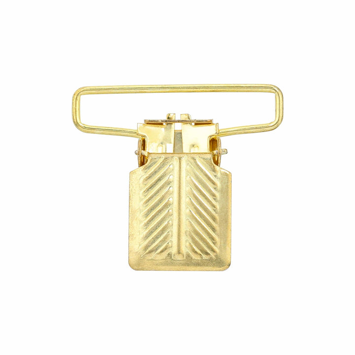 Ohio Travel Bag 1 1/4" Gold,  Suspender Clip, Zinc Alloy, #C-1271-114-GLD C-1271-114-GLD