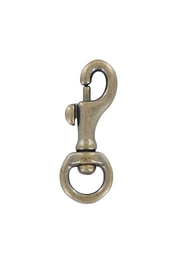 Ohio Travel Bag 1/2" Antique Brass, Bolt Swivel Snap Hook, Solid Brass, #P-1923-ANTB P-1923-ANTB
