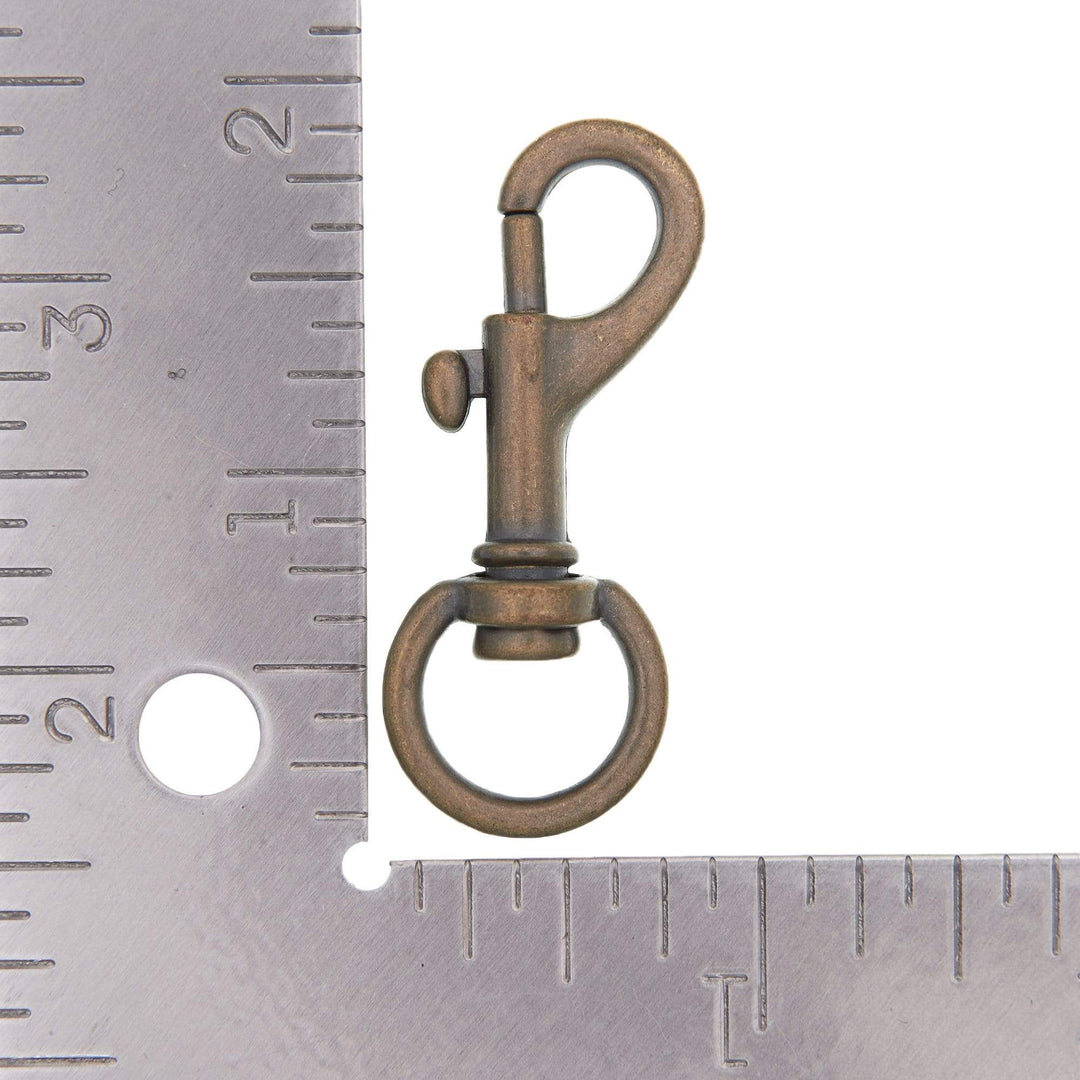 Swivel Hook (Bolt-Snap) - ½ - Antique Brass