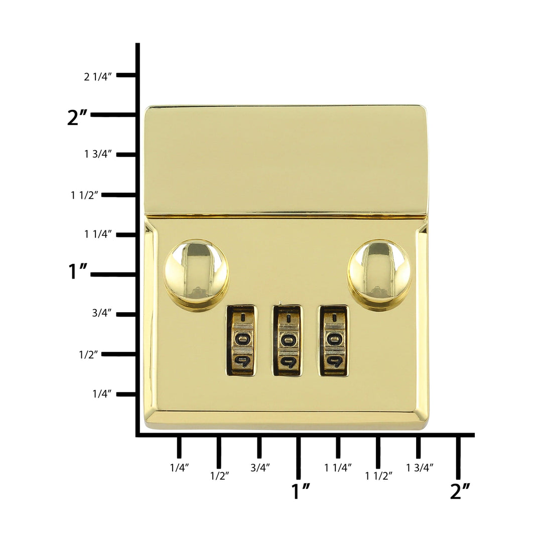 Ohio Travel Bag 1 3/4" Brass, Combination Lock, Zinc Alloy, #L-3617 L-3617