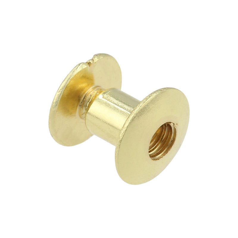 Ohio Travel Bag 1/4" Brass, Open Hole Chicago Screw, Solid Brass, 
