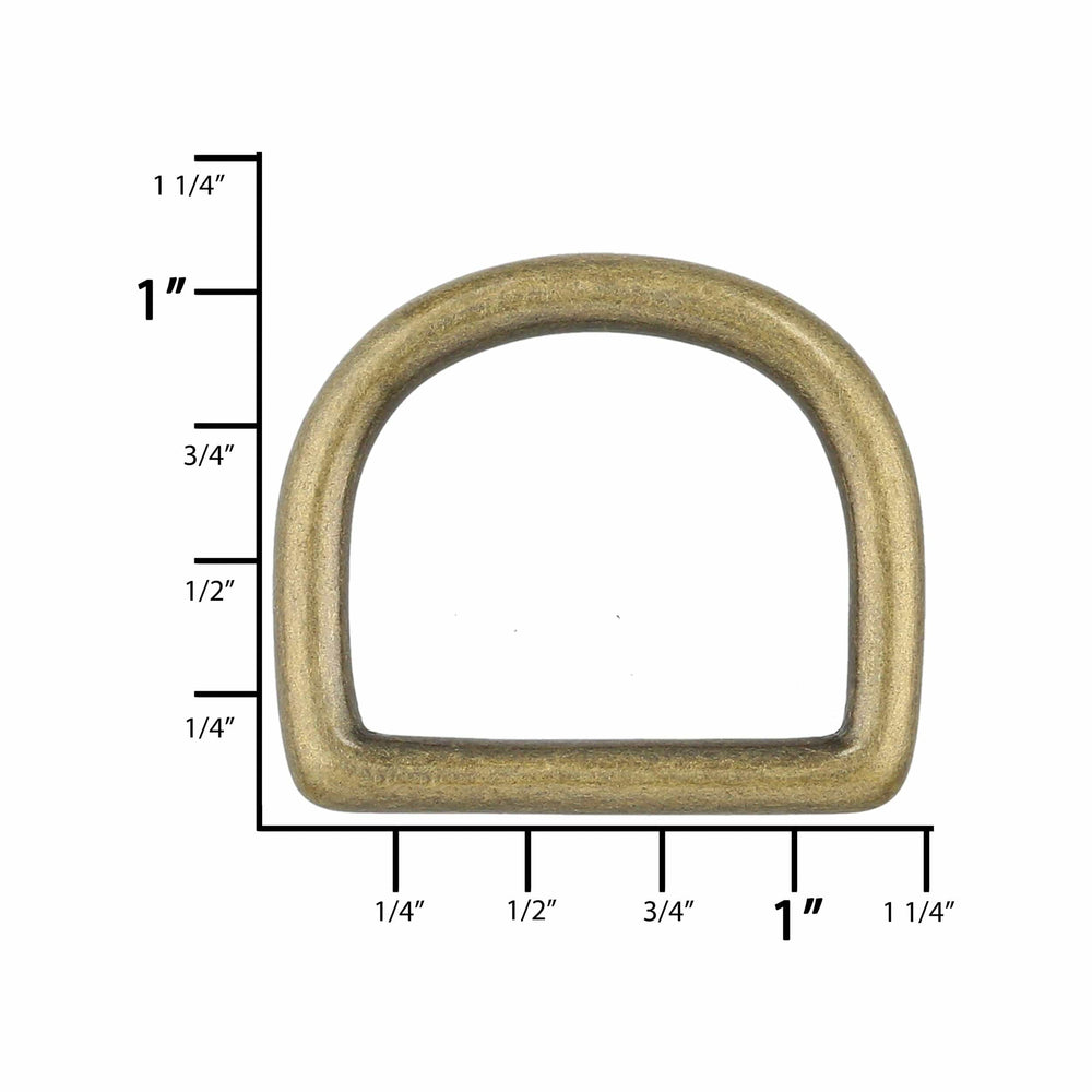 Ohio Travel Bag 1" Antique Brass, Solid D Ring, Solid Brass, #P-1338-ANTB P-1338-ANTB