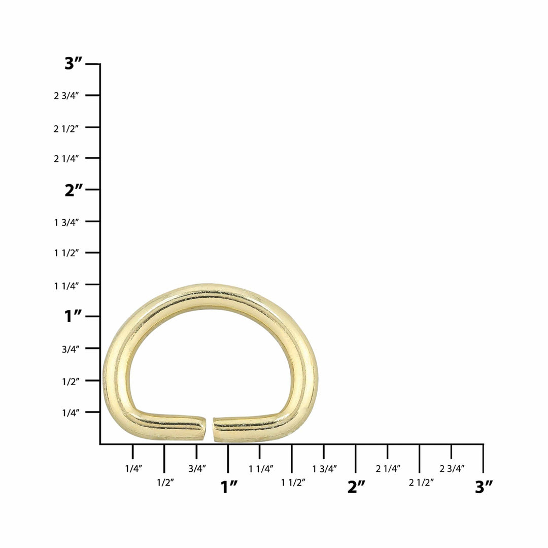 Ohio Travel Bag 1" Brass, Split D ring, Solid Brass, #D-411-SB D-411-SB