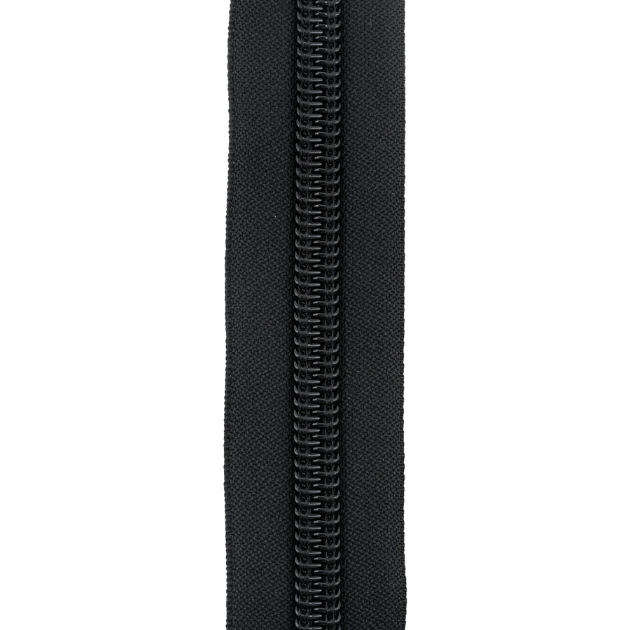 Lenzip #10 Chain Ziplon Coil Zipper Tape by the Yard - Black