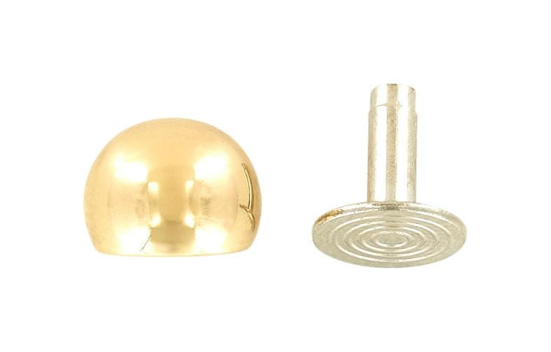 Ohio Travel Bag 10mm Brass, Round Ball Bottom Stud, Solid Brass, #P-2998-SB P-2998-SB