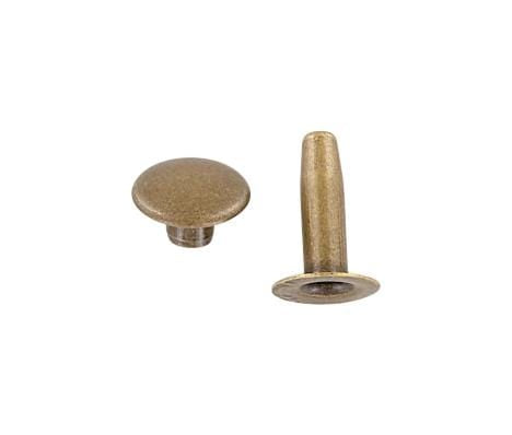 Ohio Travel Bag 15mm Antique Brass, Single Cap Jiffy Rivets, Solid Brass-100ct, #515S-ANTB 515S-ANTB