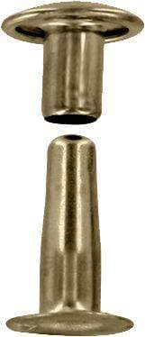 Ohio Travel Bag 18mm Antique Brass, Single Cap Jiffy Rivets, Solid Brass-25ct, #618S-ANTB 618S-ANTB