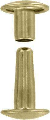 Ohio Travel Bag 18mm Brass, Double Cap Jiffy Rivets, Solid Brass-25ct, #618D-SB 618D-SB