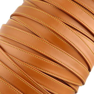 Ohio Travel Bag 3/4" Louis Vuitton Tan, Flat Leather Strapping, Leather, #CALF-3-4-LVTAN CALF-3-4-LVTAN