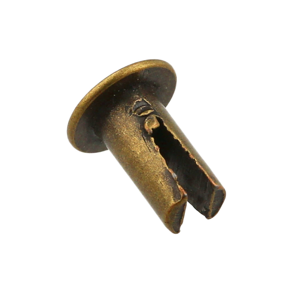 Ohio Travel Bag 4/16" Antique Brass, Split Rivet, Steel- 24 pk, #100-4-16-ANTB 100-4-16-ANTB
