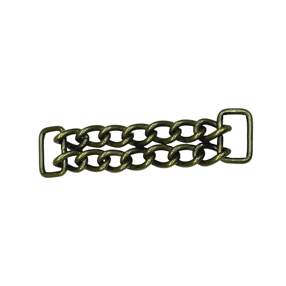 Ohio Travel Bag 4" Antique Brass, Double Chain, Steel, #C-1576-ANTB C-1576-ANTB