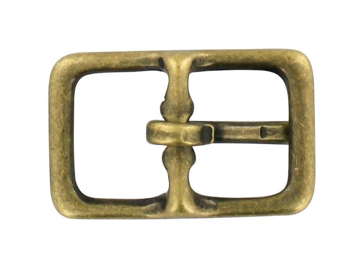 Ohio Travel Bag 5/8" Antique Brass, Center Bar Buckle, Solid Brass, #C-1462-ANTB C-1462-ANTB
