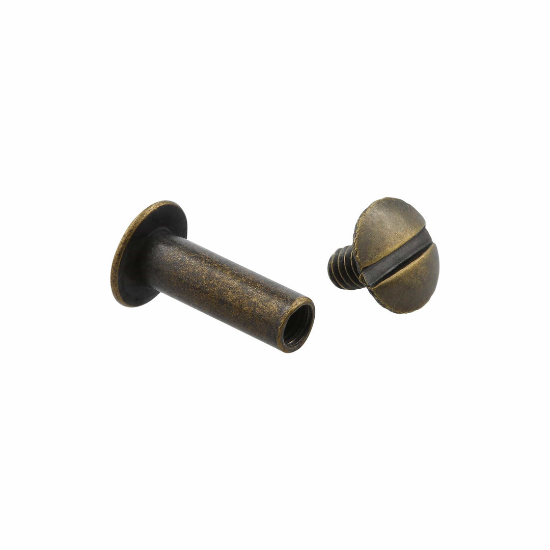 Antique Brass 5 mm x 8 mm Chicago Screw