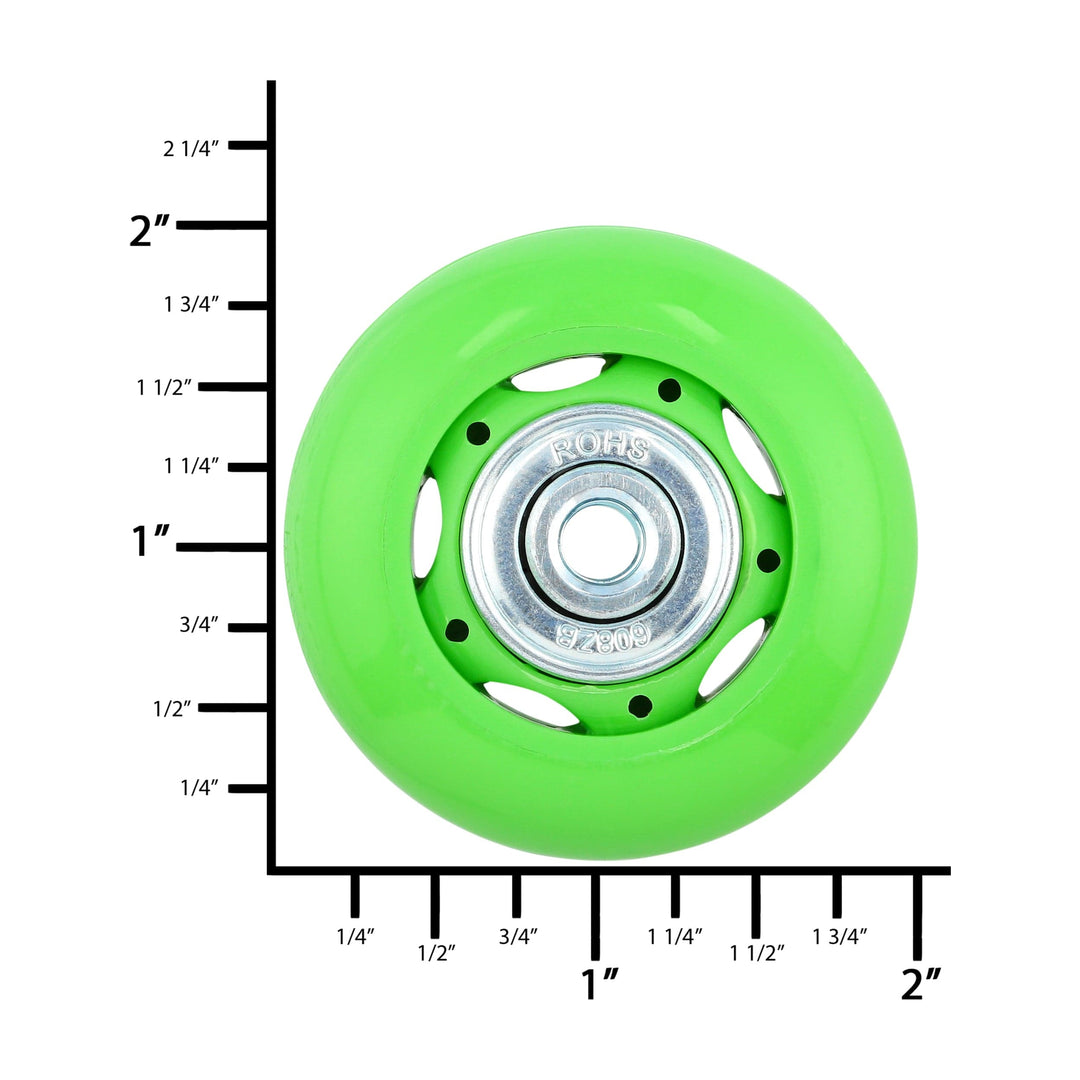 Ohio Travel Bag 50mm Green, Ball Bearing Inline Skate Wheel, Plastic, #L-3726-GRN L-3726-GRN