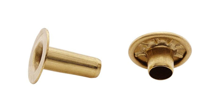Ohio Travel Bag 9mm Brass, Single Cap Jiffy Rivet, Solid Brass- 100ct, #NB409S-SB NB409S-SB