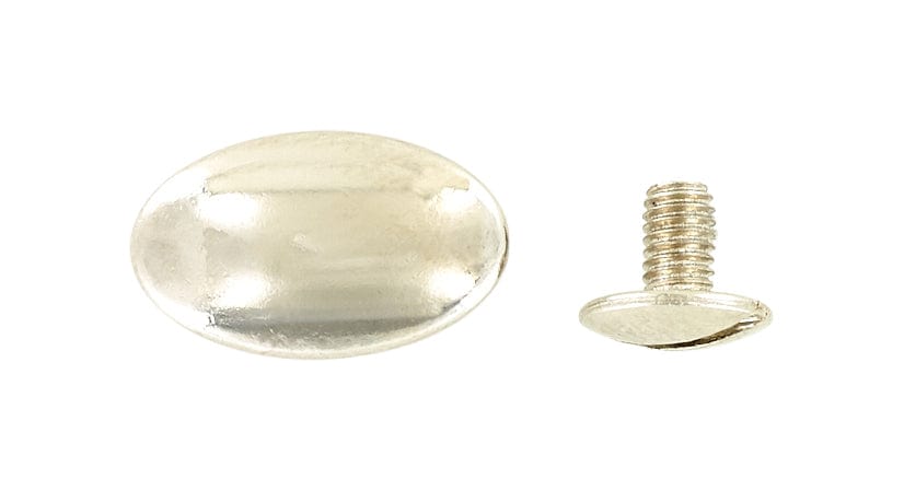 Ohio Travel Bag Adornments 10mm Shiny Nickel, Post and Screw, Zinc Alloy-PK5, #P-2787 P-2787