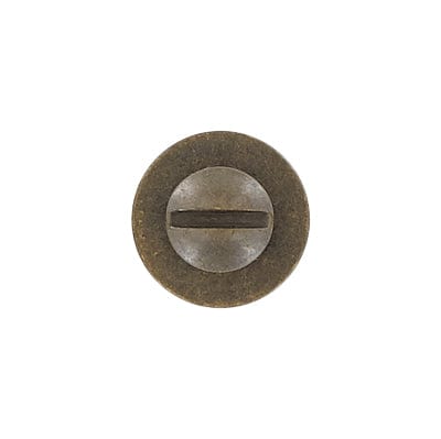 Ohio Travel Bag Adornments 13mm, Antique Brass, Tapered Collar Button Stud with Screw, Solid Brass, #P-2392-ANTB P-2392-ANTB