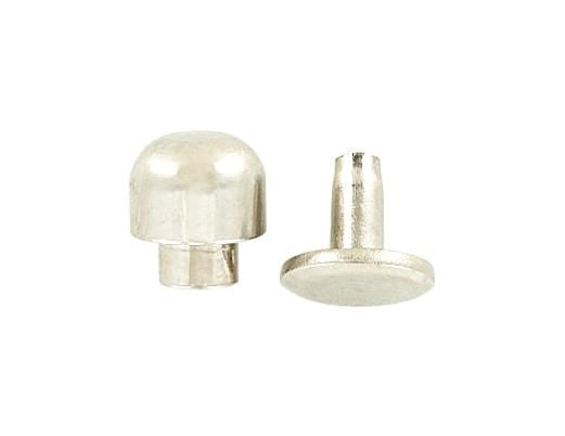 15.8mm Nickel, Spike Stud Top with Screw, Solid Brass, #C-1552