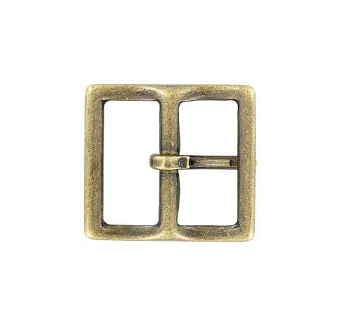 Ohio Travel Bag Buckles 1" Antique Brass, Center Bar Buckle, Solid Brass, #899-1-ANTB 899-1-ANTB