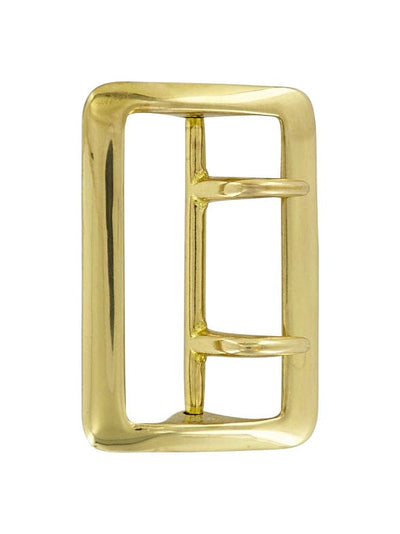 Ohio Travel Bag Buckles 2 1/4" Brass, Sam Browne Double Tongue Buckle, Solid Brass, #4430-SB 4430-SB