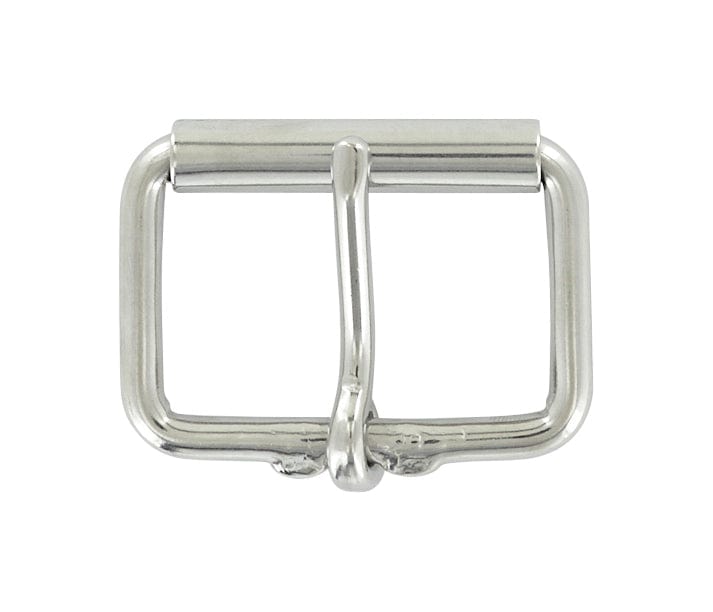 1.5 (38mm) Center Bar Roller Buckle Leather Belt Nickel or Chrome (Nickel)  : : Clothing, Shoes & Accessories
