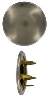 Ohio Travel Bag Fasteners 1/2" Nickel, Capped Prong Ring, Solid Brass, #1612-SBN 1612-SBN
