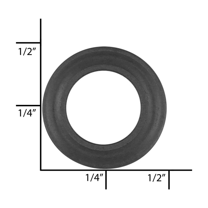 Ohio Travel Bag Fasteners 1/4" Black, Washer, Steel - 24 pk, #A-400-BLK A-400-BLK