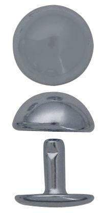 Ohio Travel Bag Fasteners 11mm Nickel, Double Cap Domed Rivet, Steel - 12 pk, #A-413-NP A-413-NP