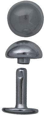 Ohio Travel Bag Fasteners 13mm Nickel, Double Cap Domed Rivet, Steel - 12pk, #A-411-NP A-411-NP