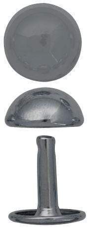 Ohio Travel Bag Fasteners 15mm Nickel, Double Cap Domed Rivet, Steel - 12 pk, #A-415-NP A-415-NP