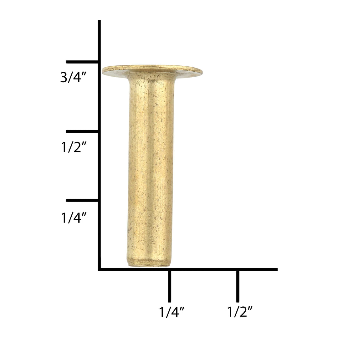 Ohio Travel Bag Fasteners 3/4" Brass, Eyelet, Solid Brass - 12 pk, #A-418 A-418