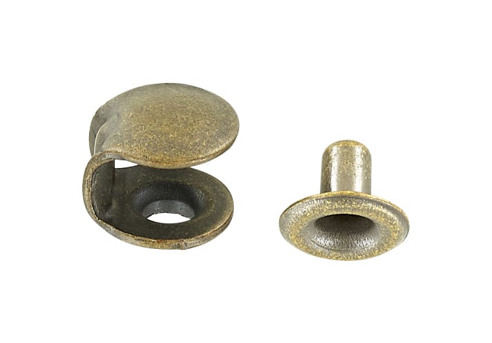 Ohio Travel Bag Fasteners 3/8" Antique Brass, Boot Hook with Rivet, Steel, #A-314-ANTB A-314-ANTB