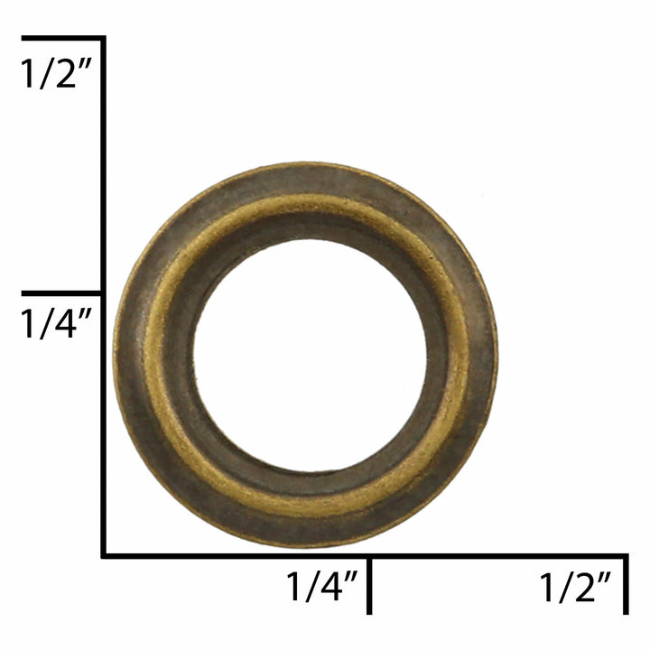 Ohio Travel Bag Fasteners 3/8" Antique Brass, Washer, Steel, #A-401-ANTB A-401-ANTB
