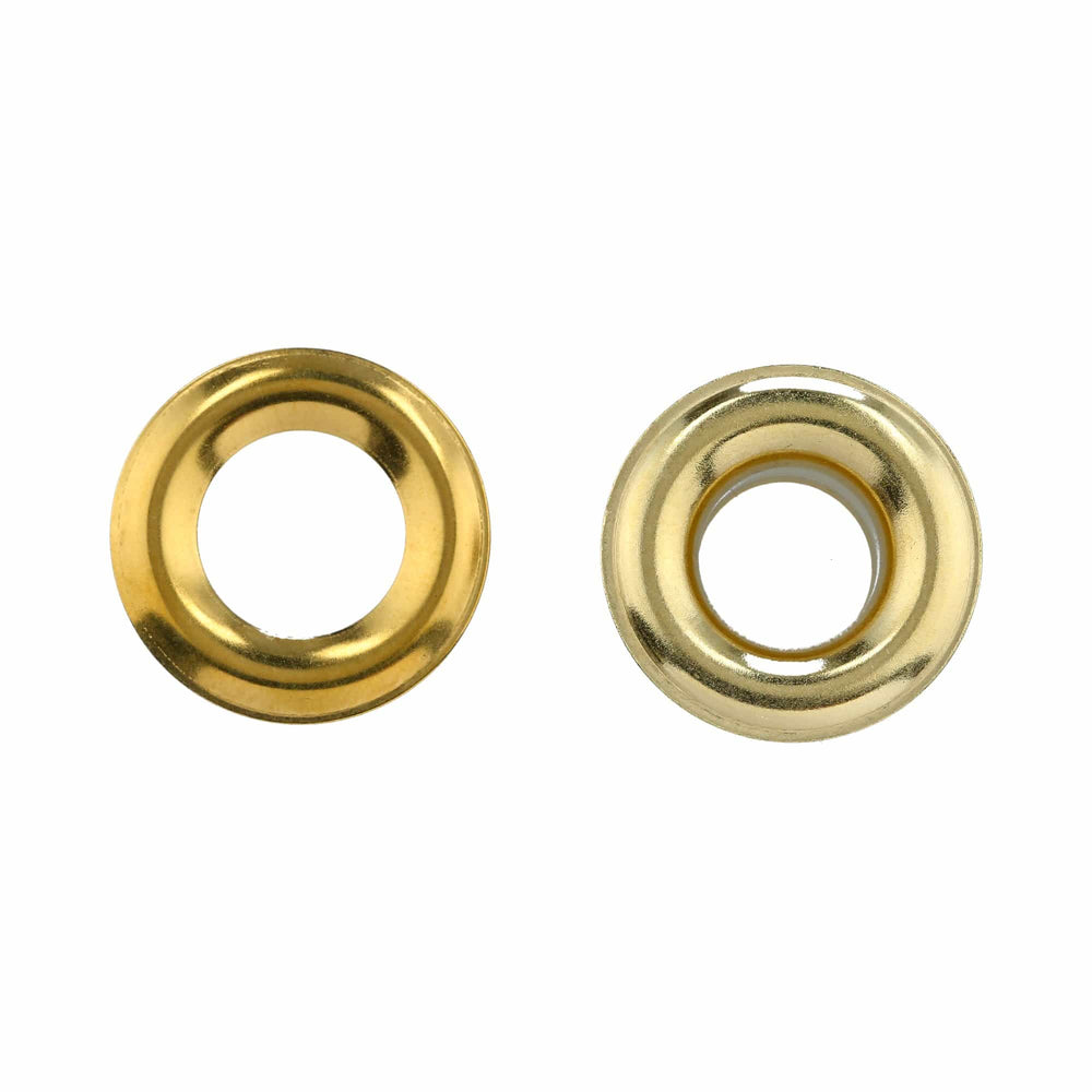 Ohio Travel Bag Fasteners #4 Brass, Grommet with Washer, Solid Brass, #GROM-4-SB GROM-4-SB