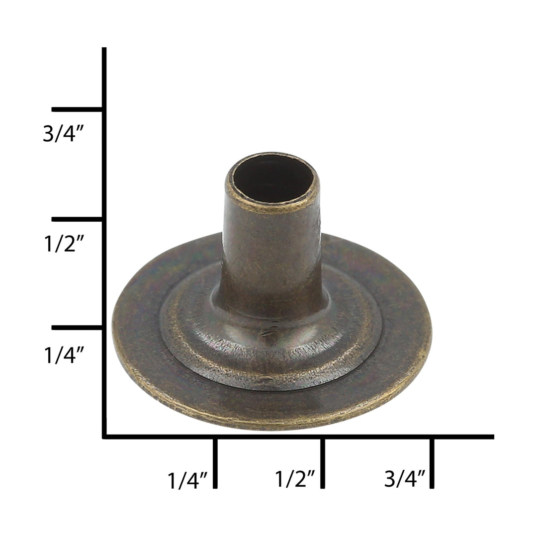 Ohio Travel Bag Fasteners Line 24 Antique Brass, Post, Steel, #A-336-ANTB A-336-ANTB