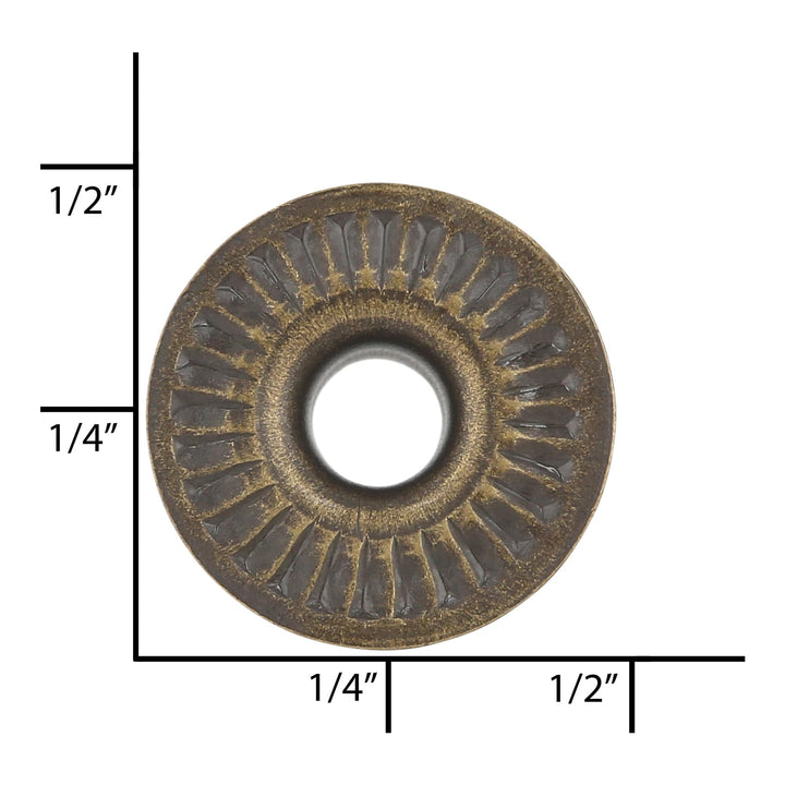 Ohio Travel Bag Fasteners Line 6  Antique Brass, Post, Solid Brass, #6375-ANTB 6375-ANTB