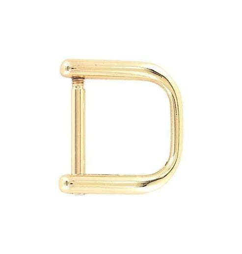 Ohio Travel Bag Handles 3/4" Gold, Ring With Screw-In Pin, Zinc Alloy, #P-2640-GOLD P-2640-GOLD