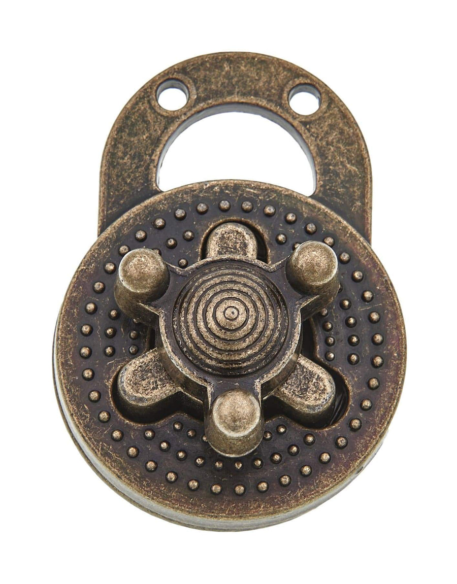 Ohio Travel Bag Locks & Closures 1 3/8" Antique Brass, Turn Lock, Zinc Alloy, #P-2410-ANTB P-2410-ANTB