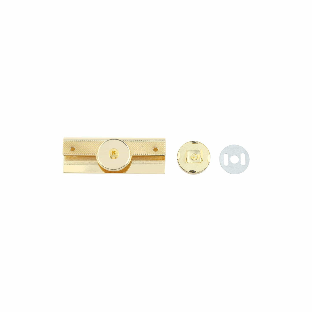 Ohio Travel Bag Locks & Closures 2 1/4" Gold, Flap Catch with Magnetic Snap , Zinc Alloy, #P-3042-GOLD P-3042-GOLD