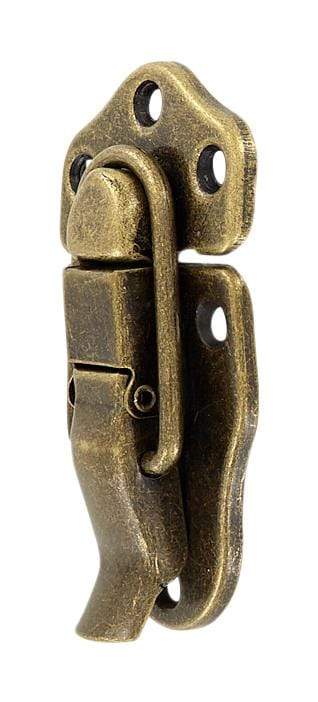 3 1/2 Antique Brass, Large Trunk Lock w/ Spring, Steel, #G-3-ANTB
