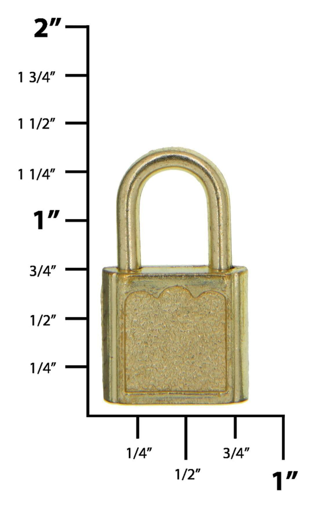 Ohio Travel Bag Locks & Closures 5/8" Brass,Padlock, Zinc Alloy, #L-1514-BP L-1514-BP